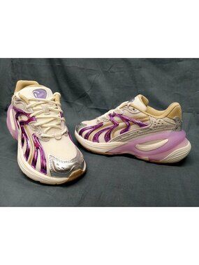 Puma Inverse Shades JR Sneakers Mesh White Lavender Girls Size 4.5 NEW IN BOX!